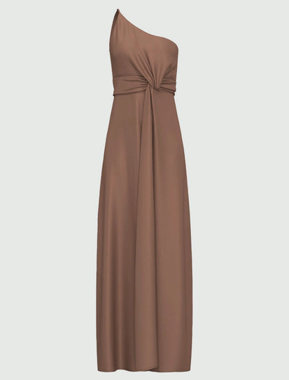 Abito monospalla ripresa vita