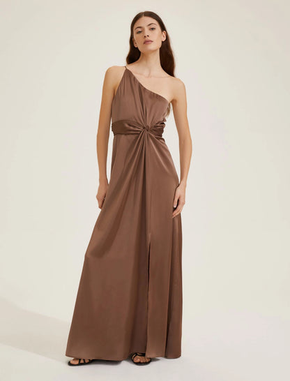 Abito monospalla ripresa vita