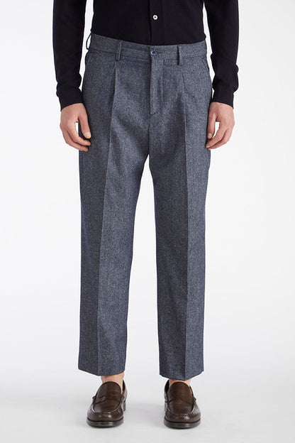 Pantaloni melange pinces