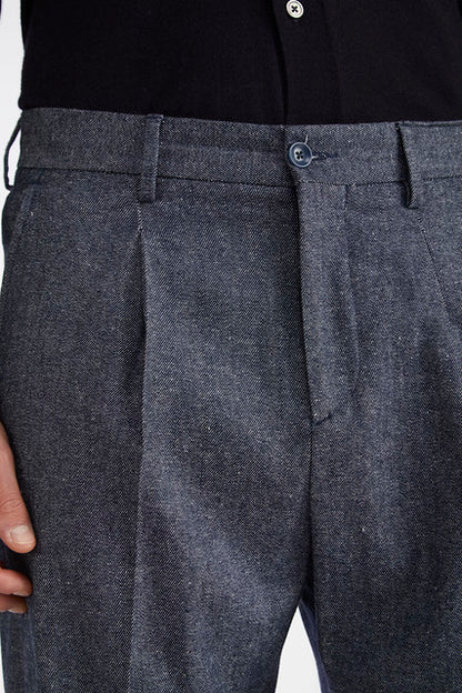 Pantaloni melange pinces