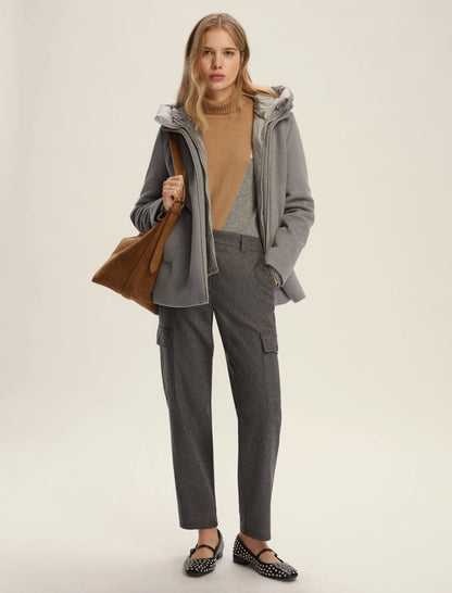 Giaccone corto finto interno