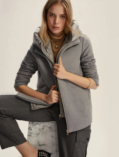 Giaccone corto finto interno