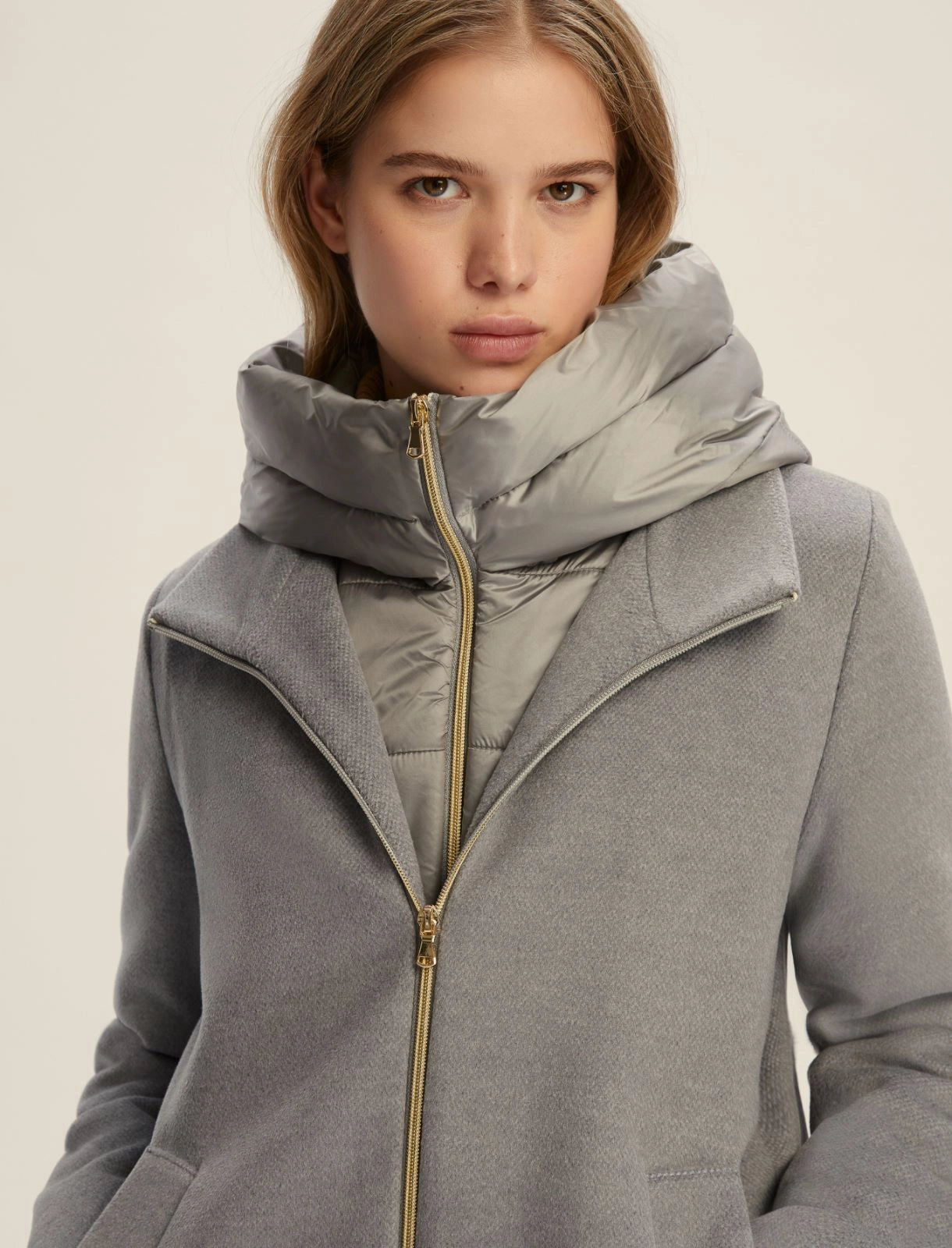 Giaccone corto finto interno