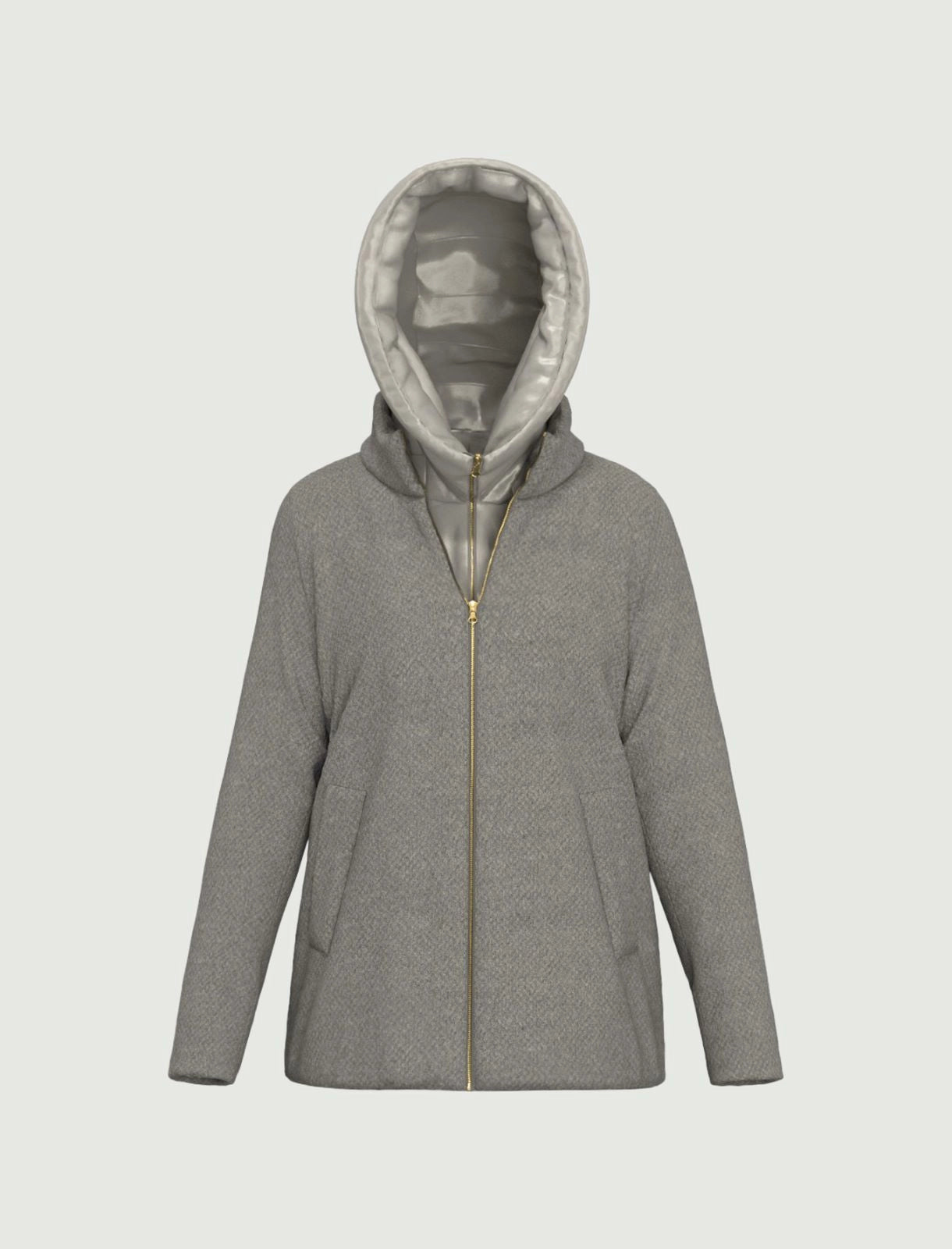 Giaccone corto finto interno