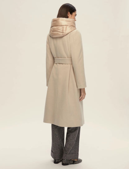 Cappotto cintura finto interno