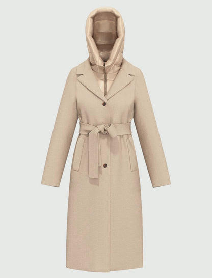 Cappotto cintura finto interno