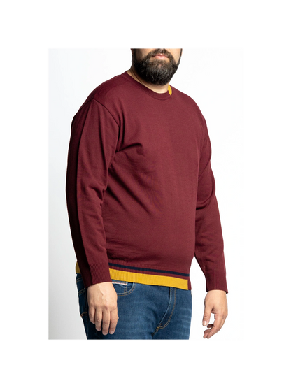 Maglia girocollo contrasti