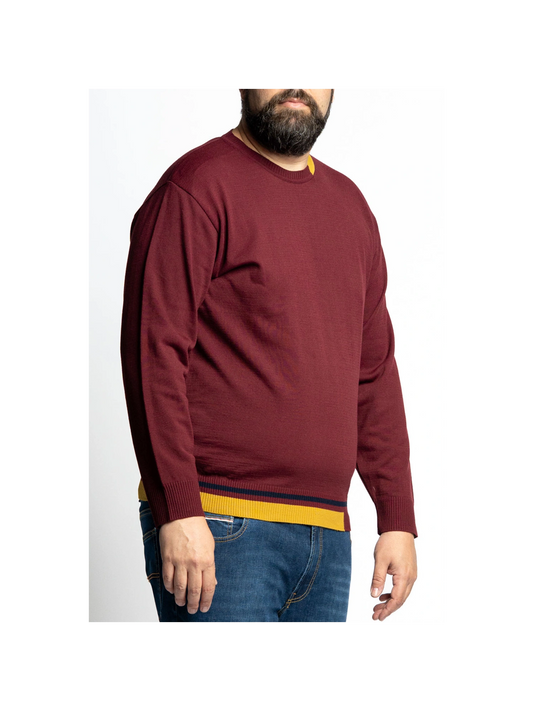 Maglia girocollo contrasti