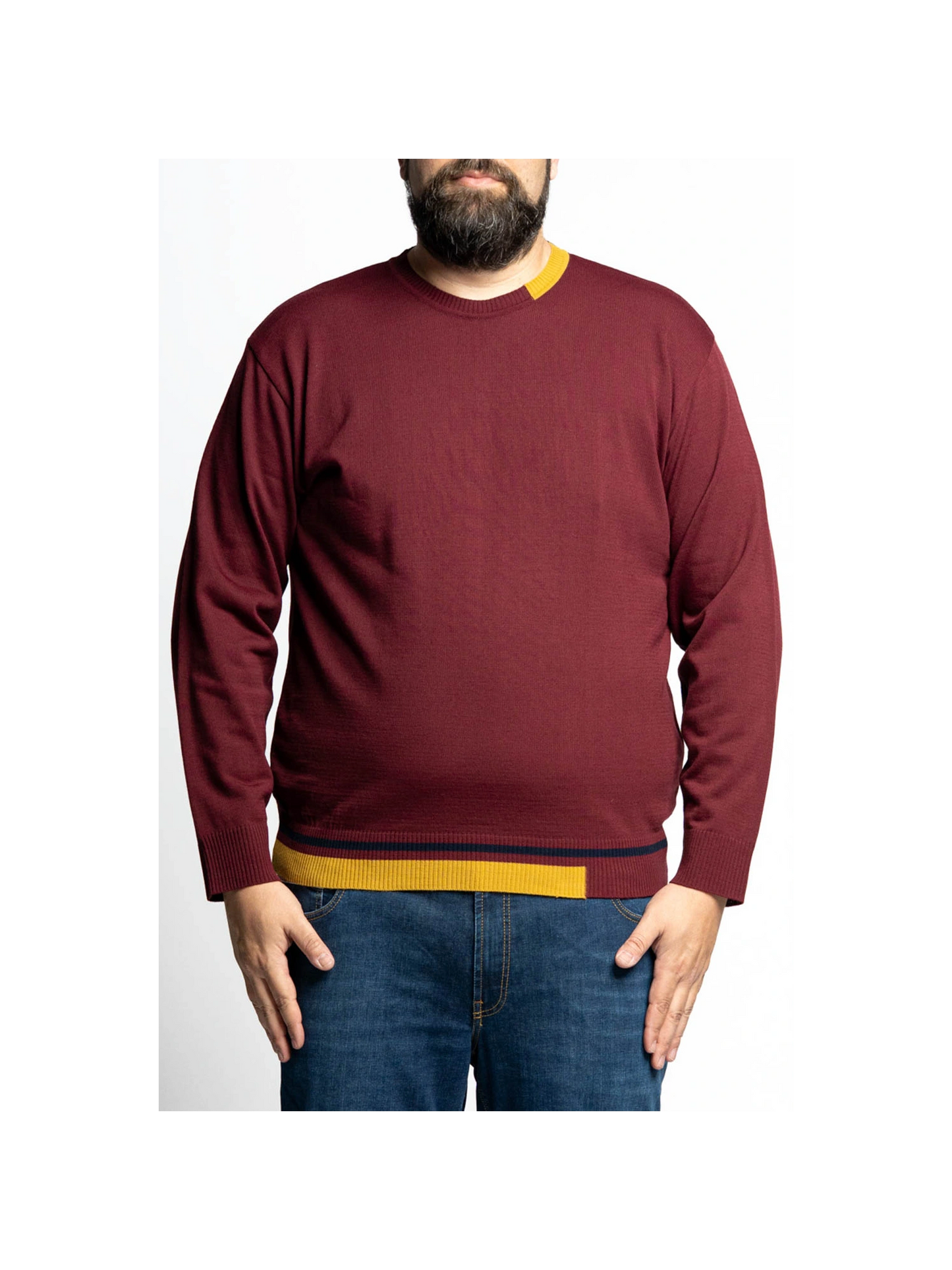 Maglia girocollo contrasti