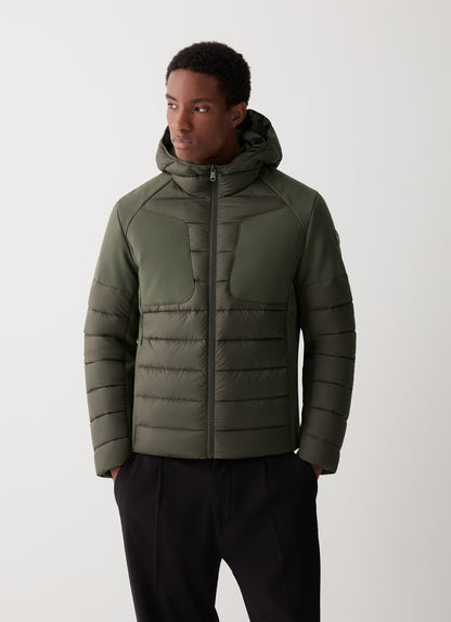 Piumino cappuccio inserti neoprene