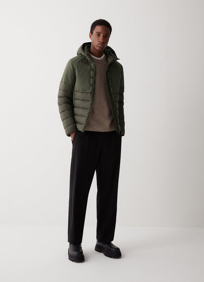 Piumino cappuccio inserti neoprene