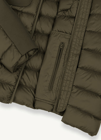 Piumino cappuccio inserti neoprene