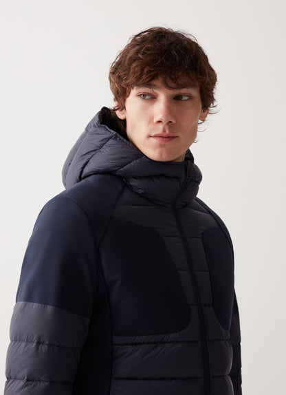 Piumino cappuccio inserti neoprene