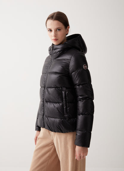 Piumino corto cappuccio staccabile