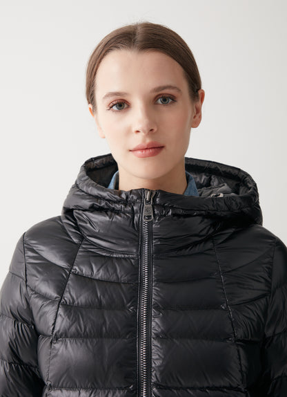 Piumino 3/4 cappuccio