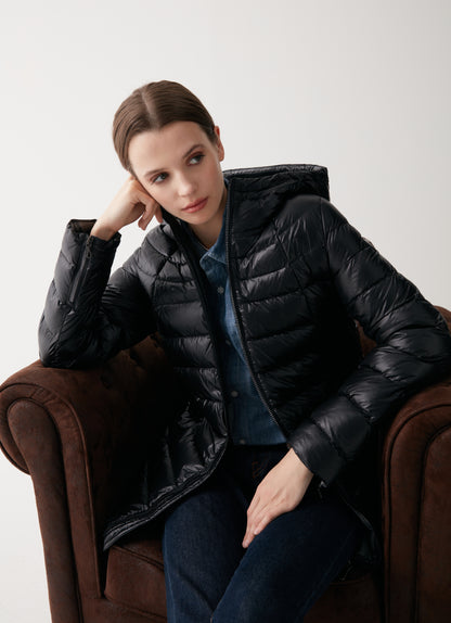 Piumino 3/4 cappuccio