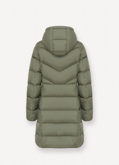 Piumino 3/4 cappuccio fisso