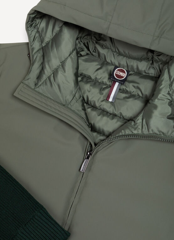 Piumino maniche lana