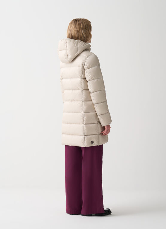 Piumino cappuccio logo color