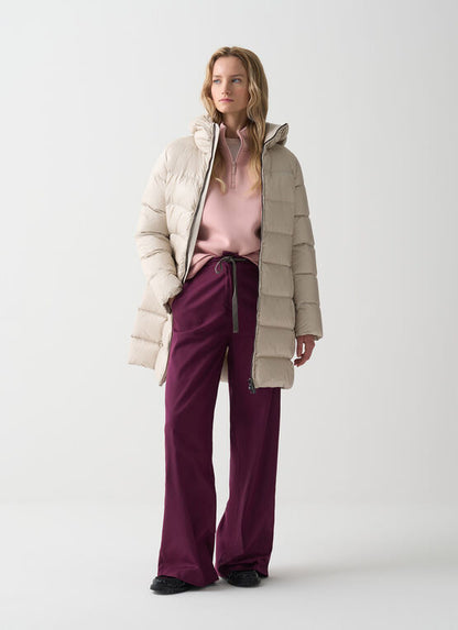 Piumino cappuccio logo color