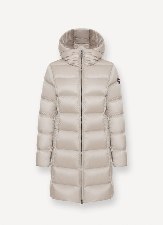 Piumino cappuccio logo color