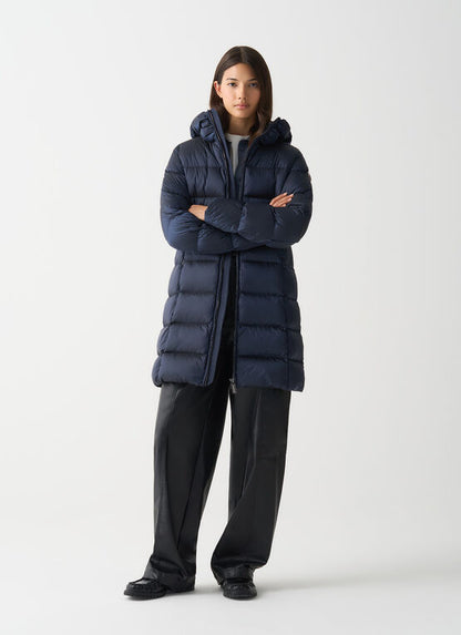 Piumino cappuccio logo color