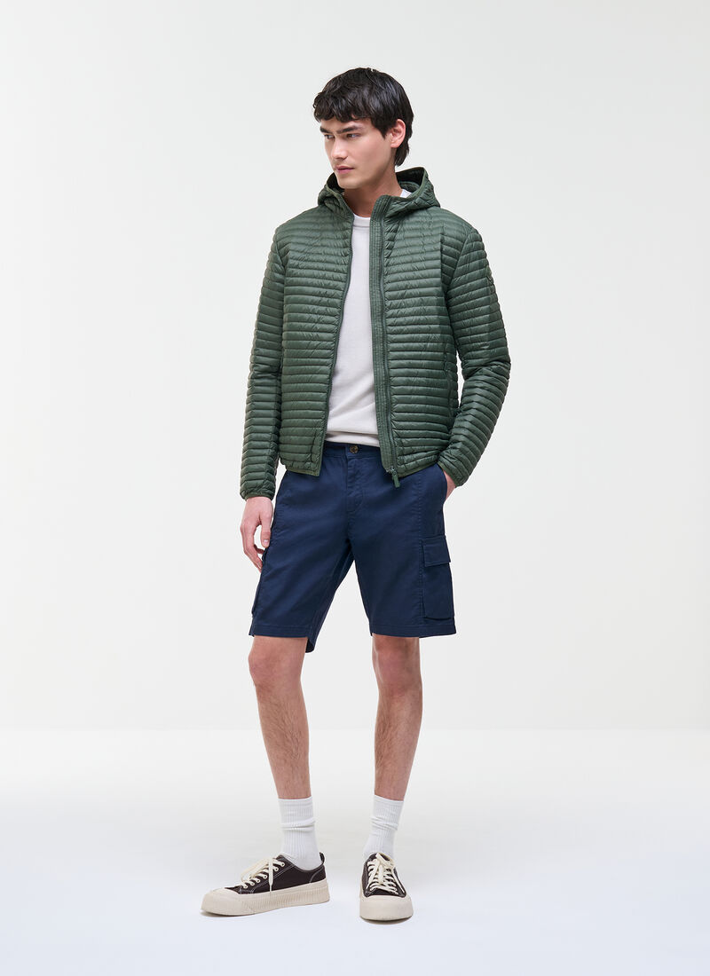 Piumino cento grammi cappuccio