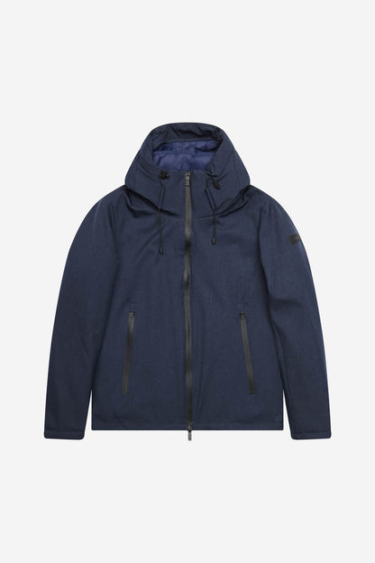 Giubbotto cappuccio zip nastrate