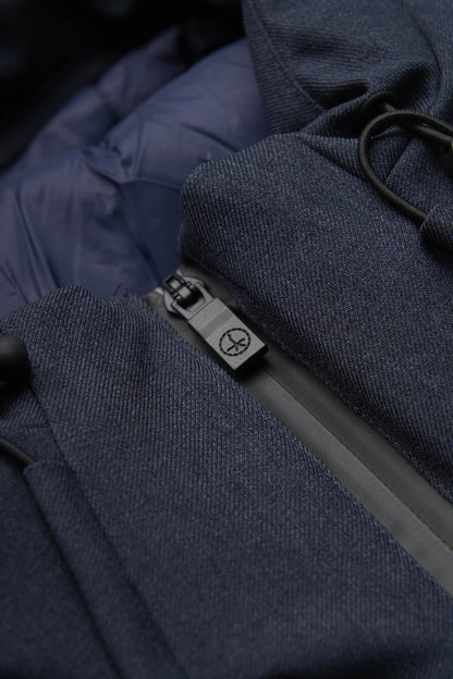 Giubbotto cappuccio zip nastrate