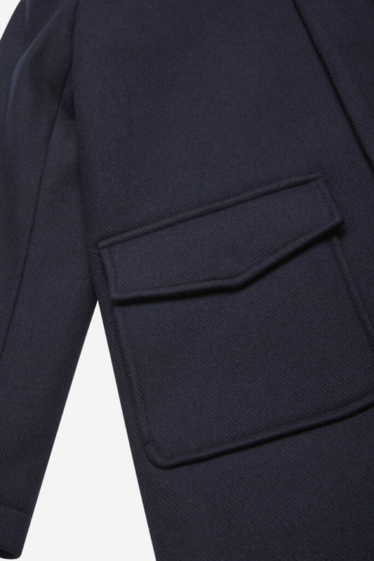 Giaccone lana cappuccio