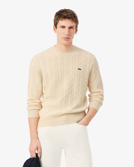 Maglia girocollo trecce
