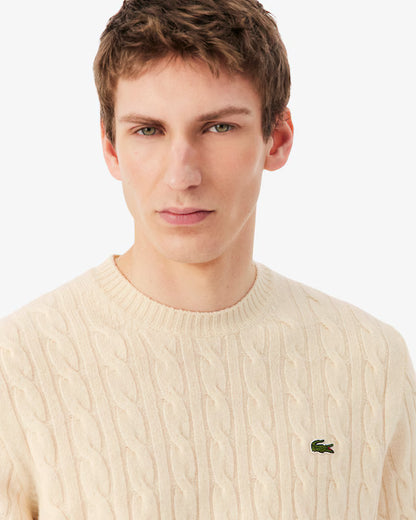 Maglia girocollo trecce