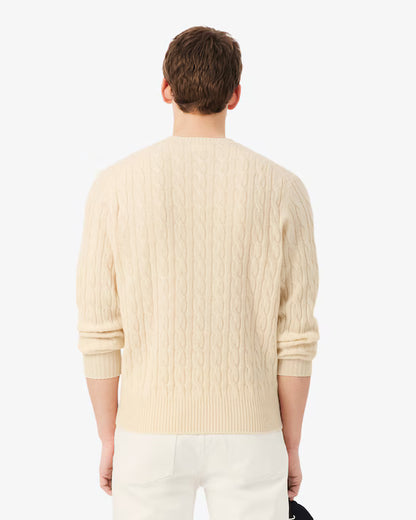 Maglia girocollo trecce