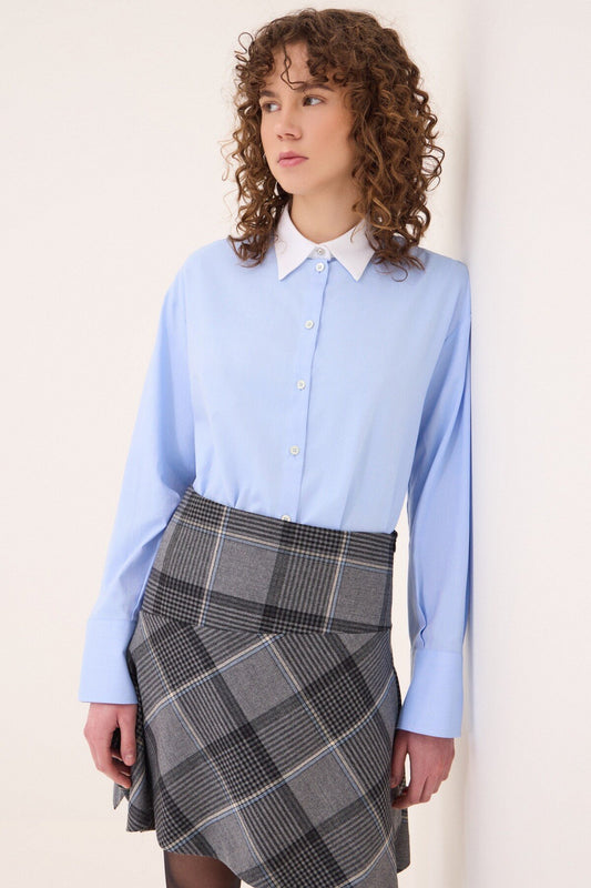 Camicia collo contrasto