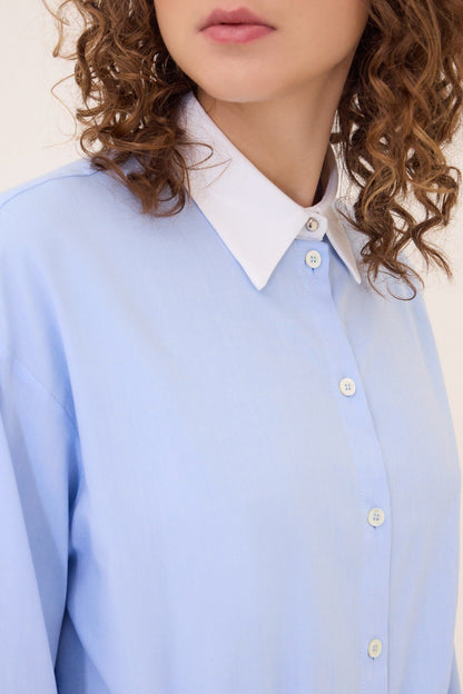 Camicia collo contrasto