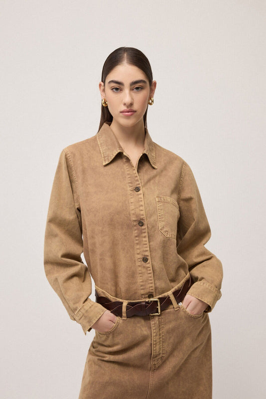 Camicia denim tie and die