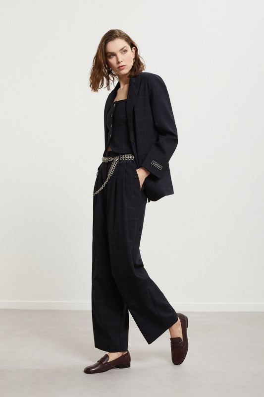 Giacca tessuto finestrato