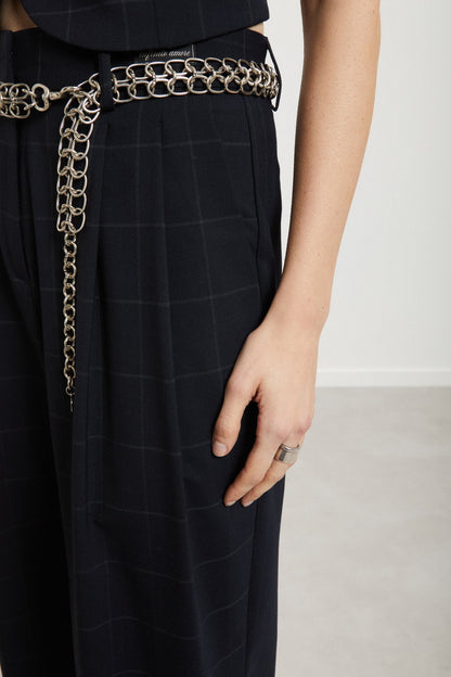 Pantaloni tessuto finestrato