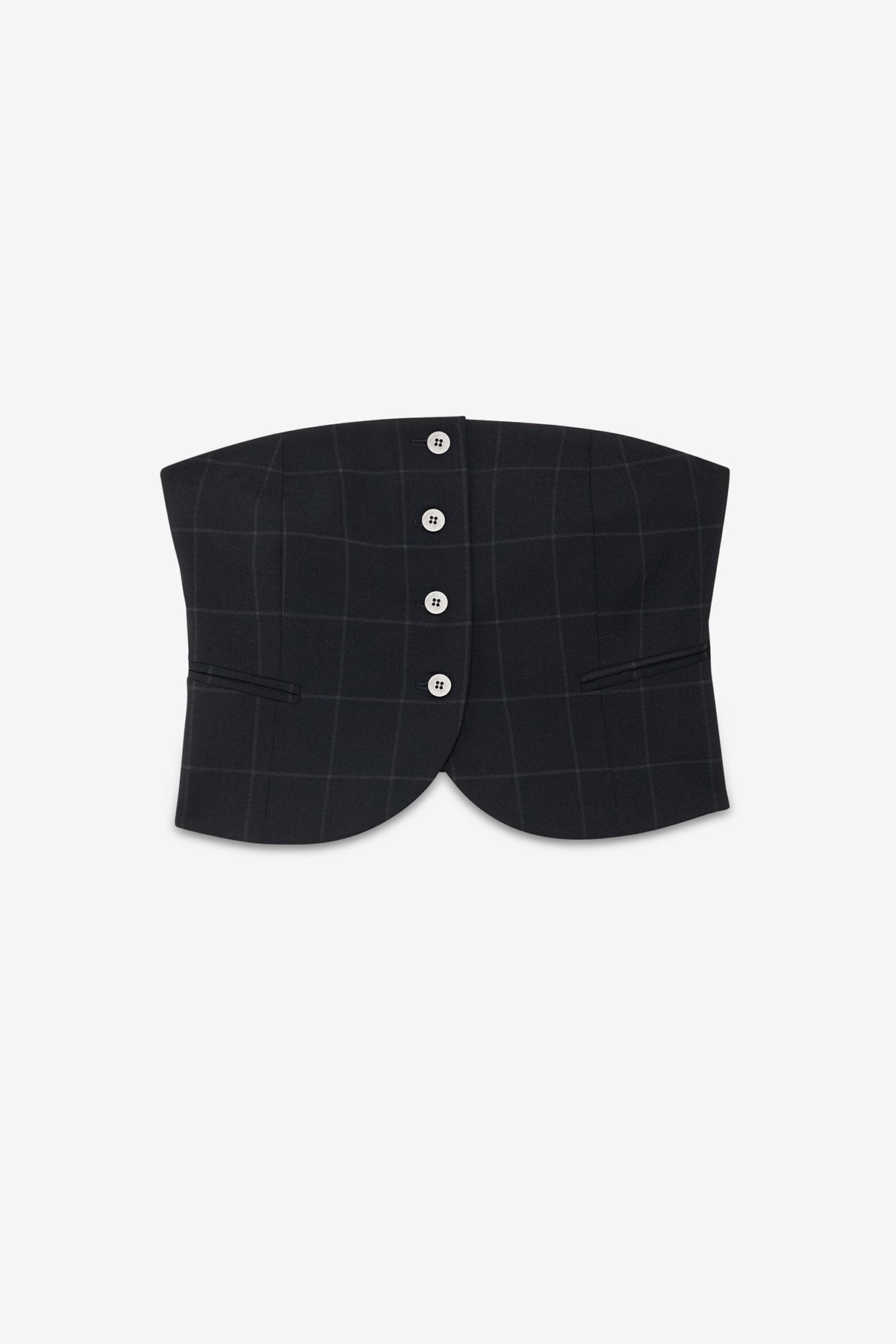 Bustier tessuto finestrato