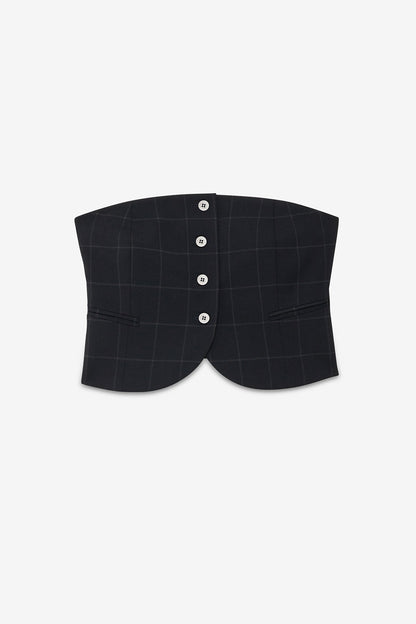 Bustier tessuto finestrato