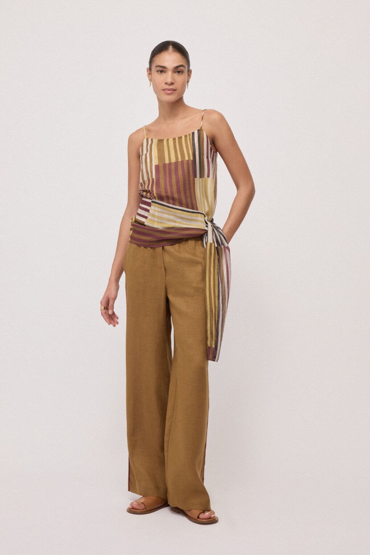 Top fantasia righe irregolari