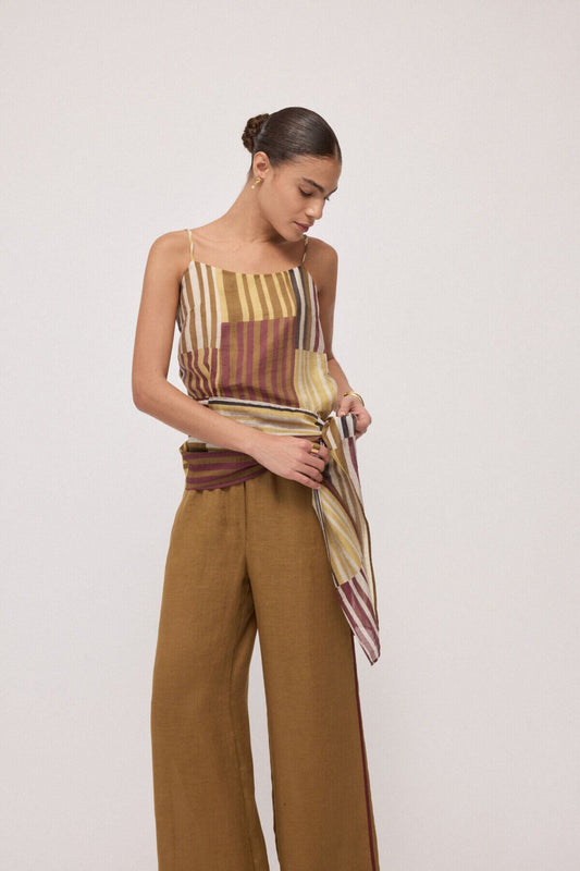 Top fantasia righe irregolari