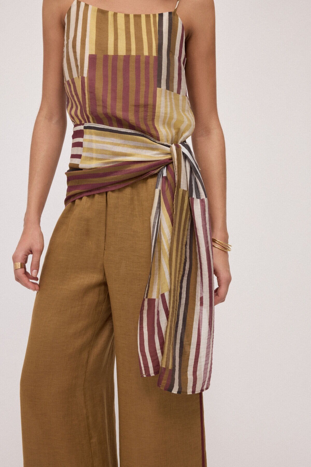 Top fantasia righe irregolari