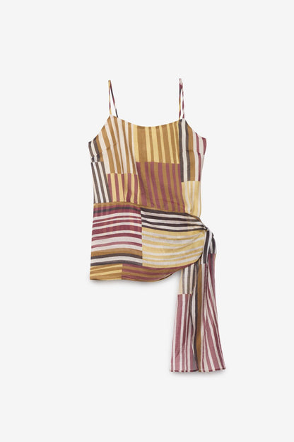 Top fantasia righe irregolari