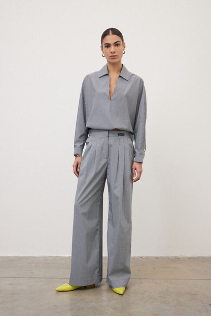 Pantaloni vichy righe