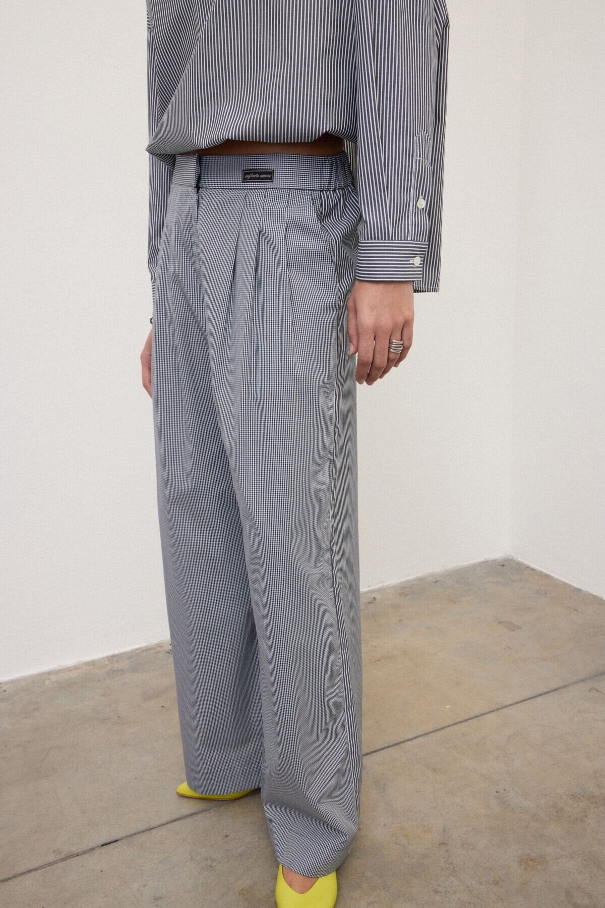 Pantaloni vichy righe