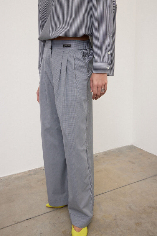 Pantaloni vichy righe