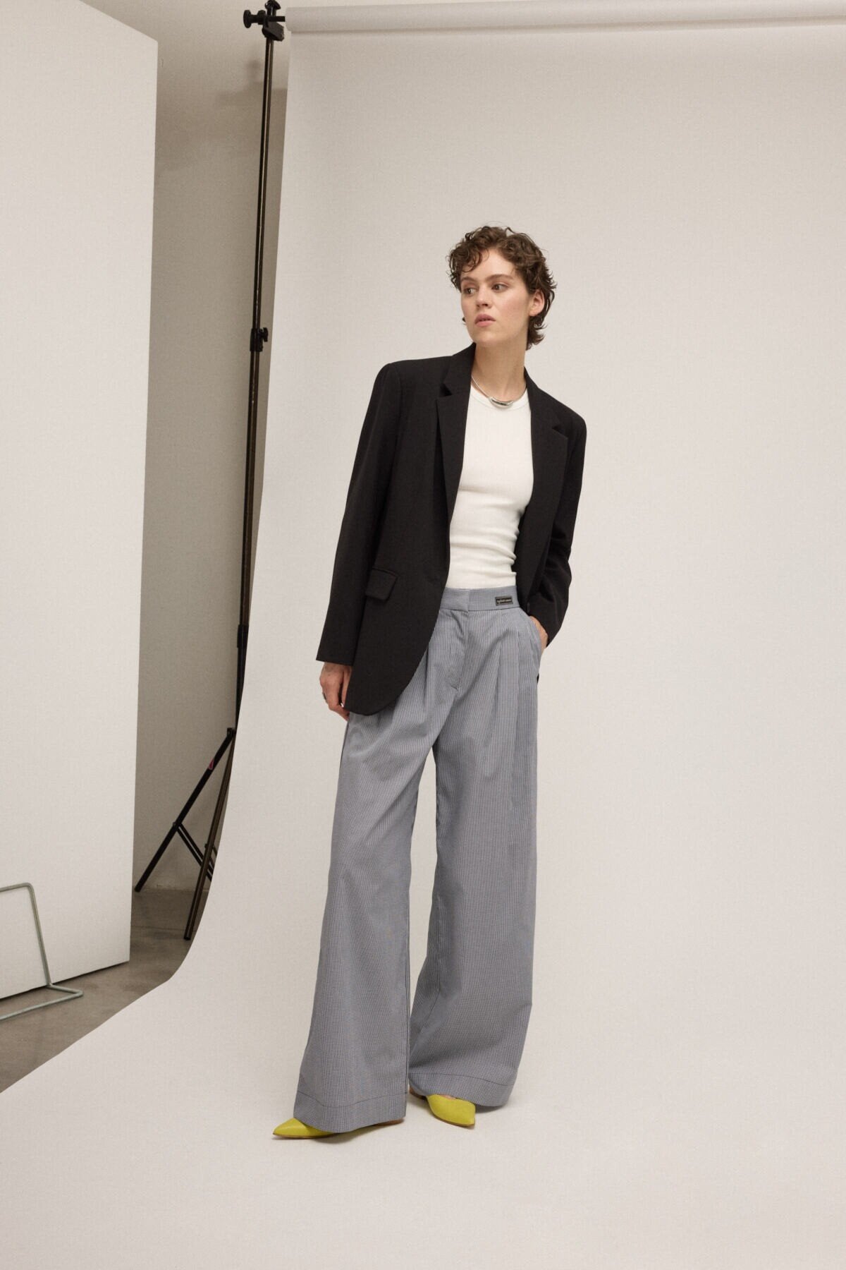Pantaloni vichy righe