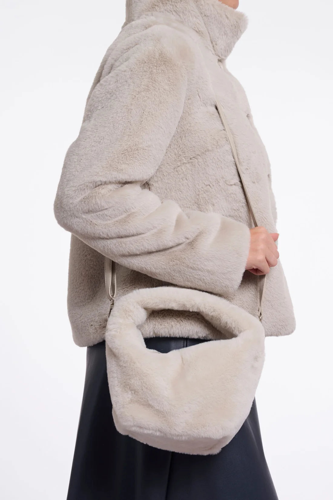 Borsa mini ecopelliccia