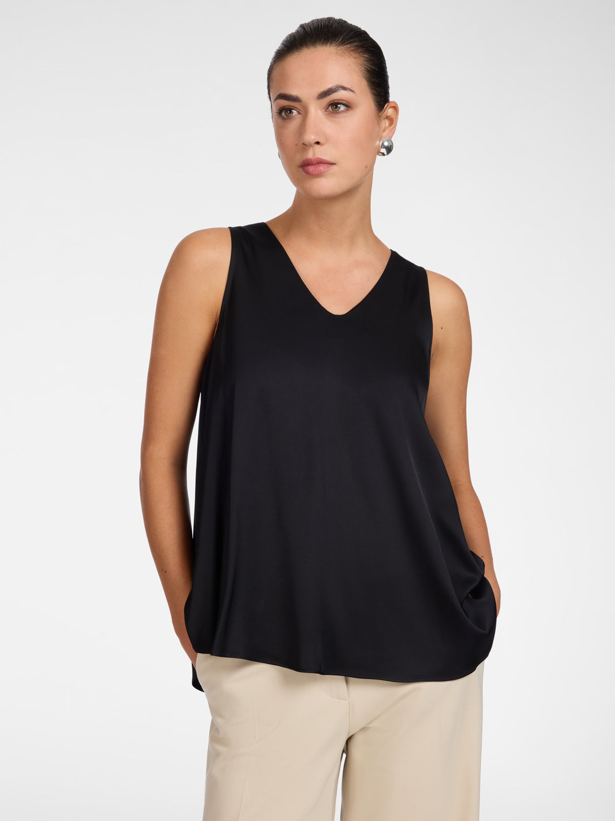 Top raso stretch